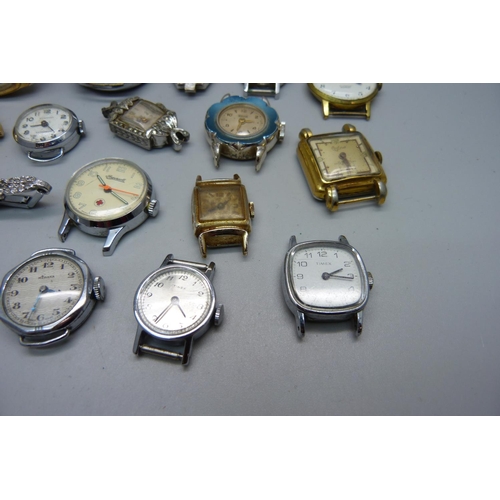 883 - Lady's and gentleman's mechanical wristwatches including Poljot, Movado, Sekonda, Eternamatic, (sign... 