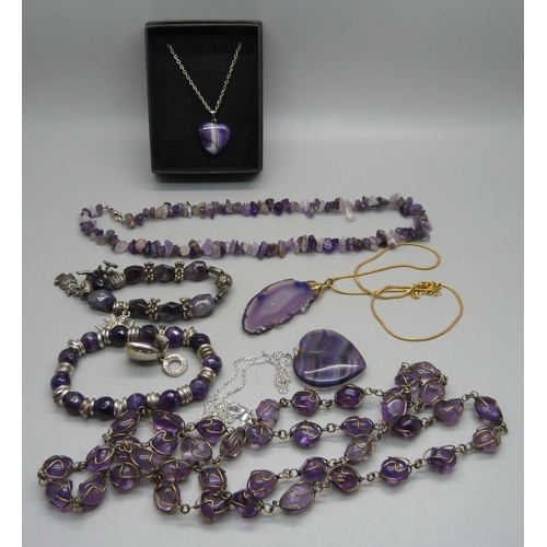 Amethyst store costume jewelry