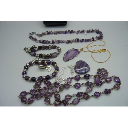 Amethyst hot sale costume jewelry