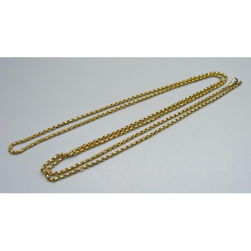 966 - A 9ct gold guard chain, 30.2g, 128cm