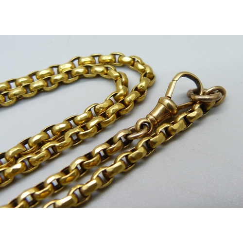 966 - A 9ct gold guard chain, 30.2g, 128cm