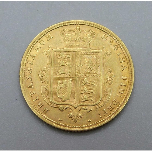 977 - A Victorian 1884 gold half-sovereign