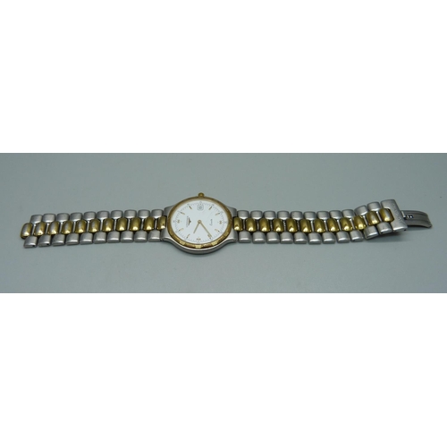 990 - A Longines quartz wristwatch, requires clasp