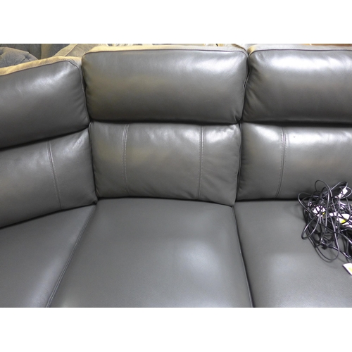 1539 - A Grace grey leather corner power recliner, original RRP £1583.33 + VAT (4186-16) * This lot is subj... 