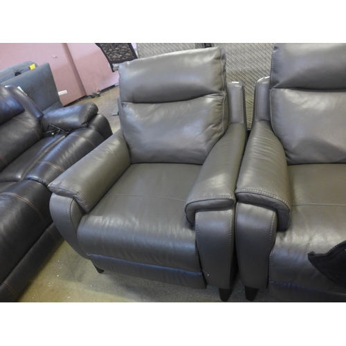 1546 - A Barrett leather recliner with power headrest, original RRP £624.99 + VAT (4186-33) * This lot is s... 