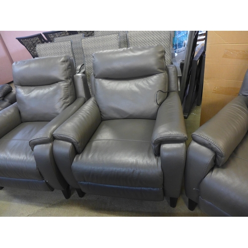 1547 - A Barrett leather recliner with power headrest, original RRP £624.99 + VAT (4186-32) * This lot is s... 