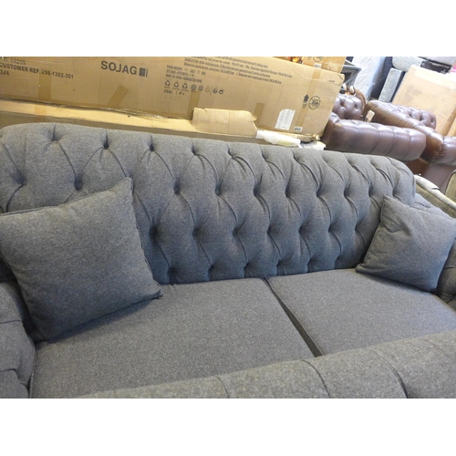 1555 - A Bordeaux 'Dusk' blue fabric 4 seater button back sofa, original RRP £874.99 + VAT (4186-12) * This... 