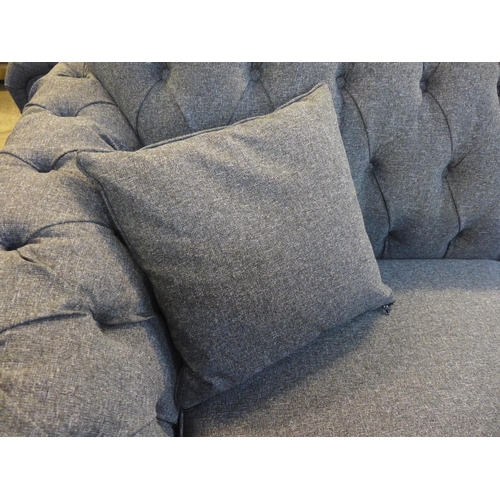 1556 - A Bordeaux 'Dusk' blue fabric 3 seater button back sofa, original RRP £833.33 + VAT (4186-14) * This... 