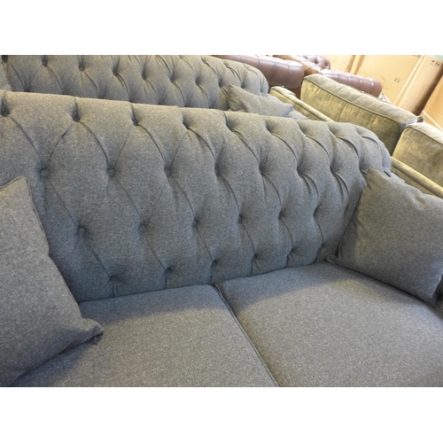 1556 - A Bordeaux 'Dusk' blue fabric 3 seater button back sofa, original RRP £833.33 + VAT (4186-14) * This... 