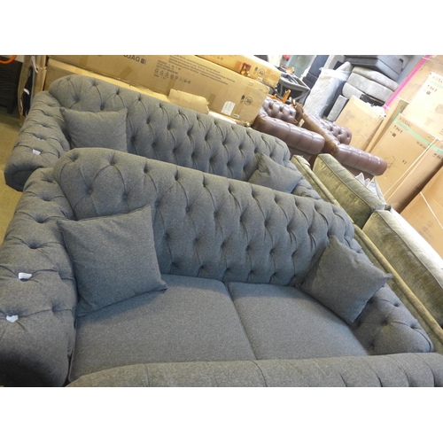 1556 - A Bordeaux 'Dusk' blue fabric 3 seater button back sofa, original RRP £833.33 + VAT (4186-14) * This... 