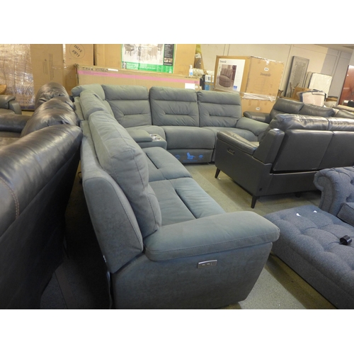 1560 - A Justin grey sectional reclining sofa, original RRP £1499.99 + VAT (4186-26) * This lot is subject ... 