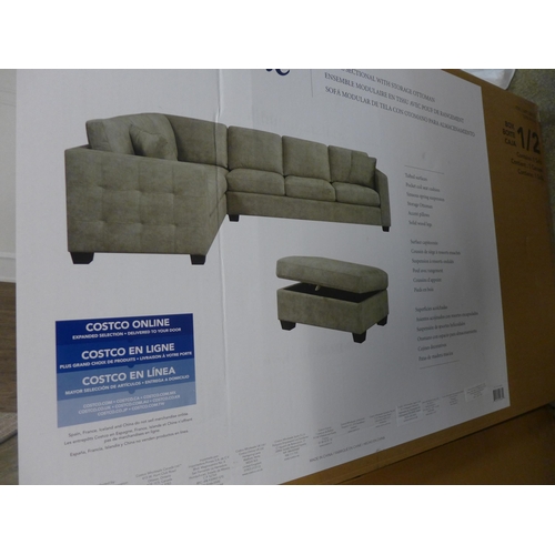 1574 - A Thomasville Kylie corner sofa with storage ottoman, original RRP £958.33 + VAT - boxed(4186-30) * ... 