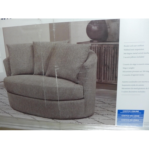 1578 - A light grey Fabric swivel chair, original RRP £441.66 + VAT (4185-14) *This lot is subject to VAT