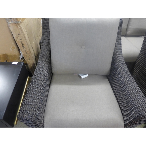 1590 - An Agio Mckenzy 6 piece woven deep seating set, original RRP £1999.99 + VAT -missing stool cushions ... 