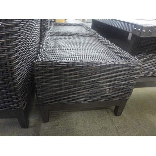 1590 - An Agio Mckenzy 6 piece woven deep seating set, original RRP £1999.99 + VAT -missing stool cushions ... 