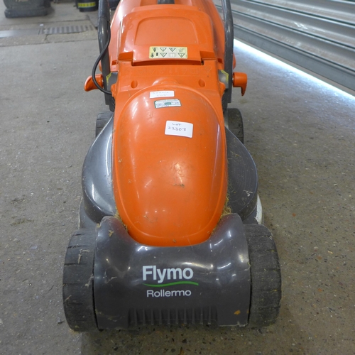 2230B - A Flymo Rollermo electric lawnmower with collector