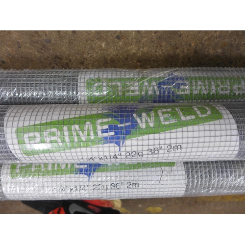 2290 - Four rolls of Prime-Weld chicken wire