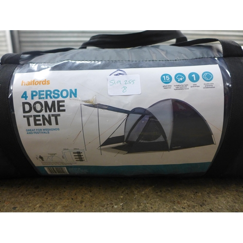 2293 - A Halfords 4 person dome tent (unused)