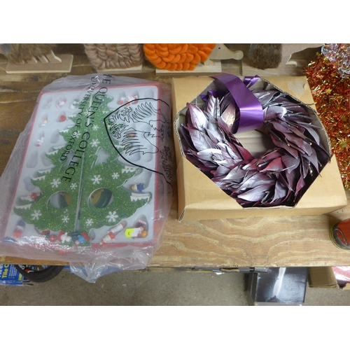 2319 - Three bags of Christmas decorations