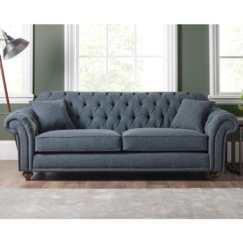 1555 - A Bordeaux 'Dusk' blue fabric 4 seater button back sofa, original RRP £874.99 + VAT (4186-12) * This... 