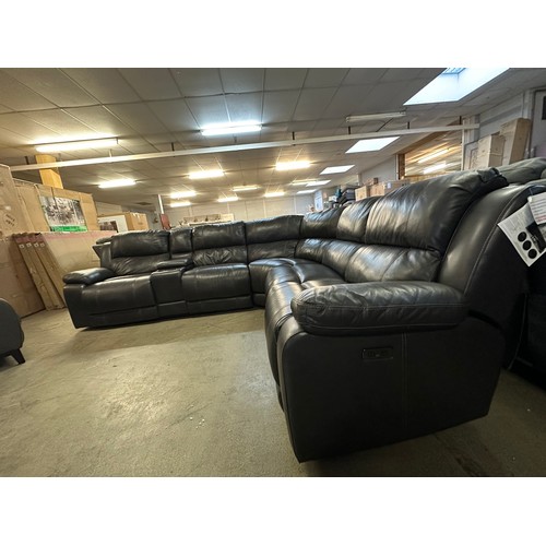 1545 - A Dunhill grey leather power reclining sofa, original RRP £1833.31 + VAT (4186-28) * This lot is sub... 