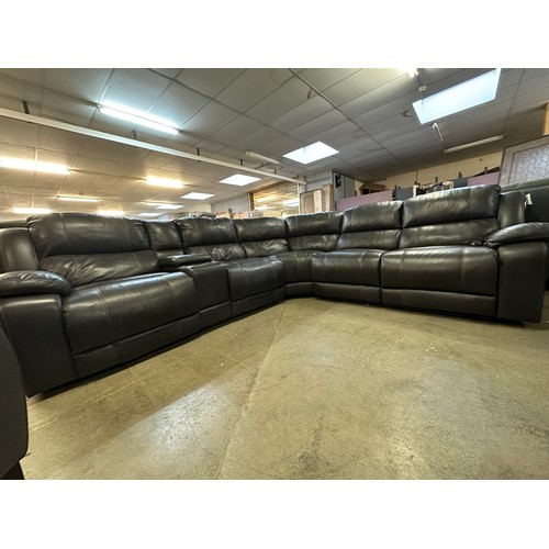 1545 - A Dunhill grey leather power reclining sofa, original RRP £1833.31 + VAT (4186-28) * This lot is sub... 