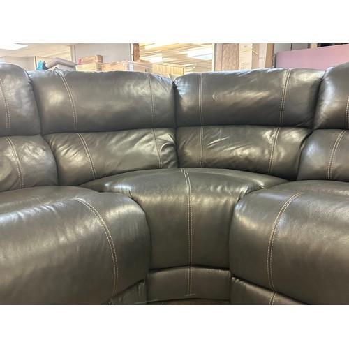 1545 - A Dunhill grey leather power reclining sofa, original RRP £1833.31 + VAT (4186-28) * This lot is sub... 