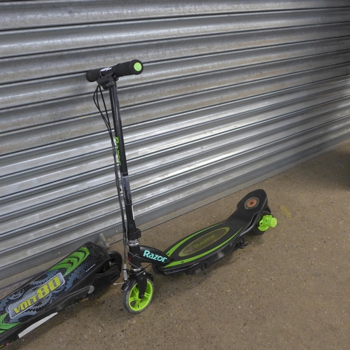 2223 - Two electric scooters with batteries - no chargers  (police repossession)