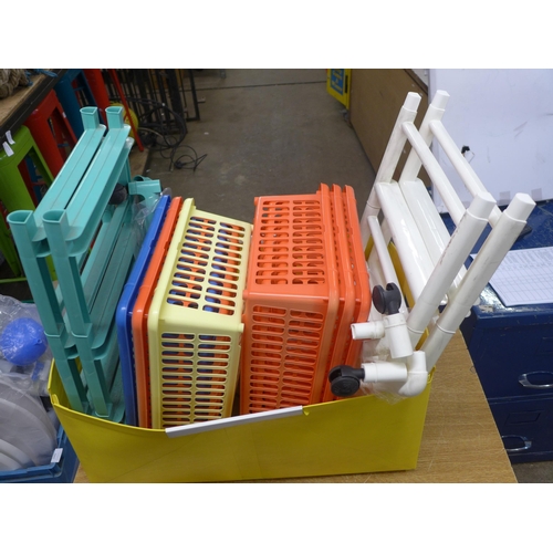 2430 - 2 storage stacker with boxes