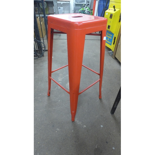 2440 - Four steel bar stools