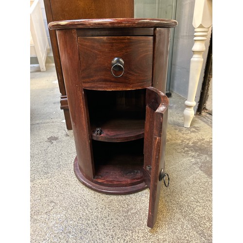 1630 - A stained hardwood lamp table