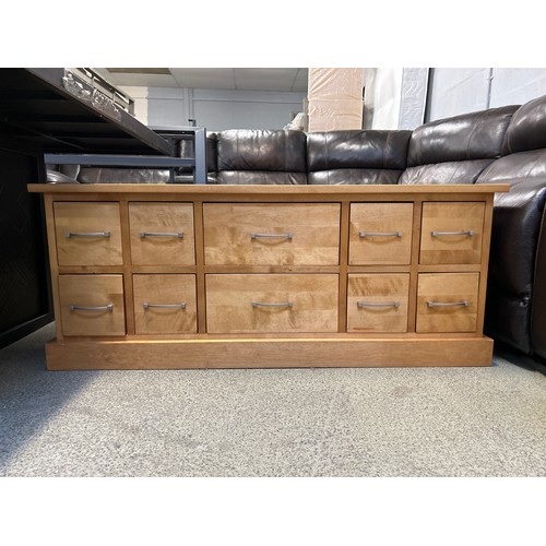 1637 - A Next birch ten drawer chest/blanket box