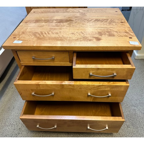 1638 - A Next birch four drawer lamp table