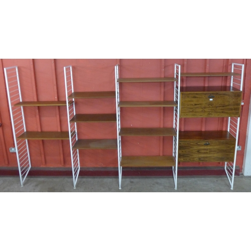 13 - A Staples rosewood, teak and white metal Ladderax room divider. CITES A10 no. 23GBA107SULGY