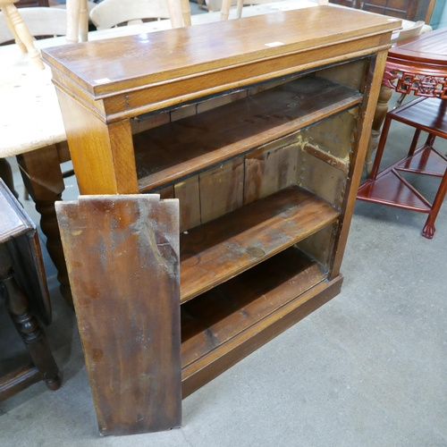 190 - A Victorian walnut open bookcase