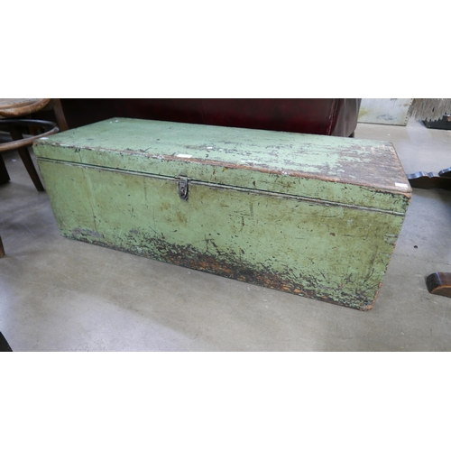 234 - A Victorian painted pine tool chest