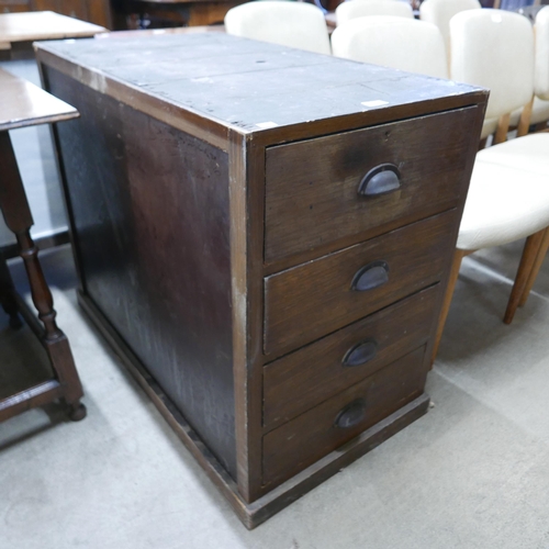 263 - A Victorian stained pedestal chest