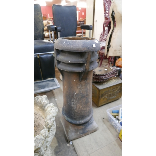 309 - A Victorian salt glazed terracotta chimney-pot