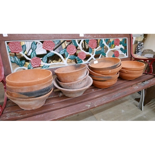 320 - Assorted terracotta plant pot stands