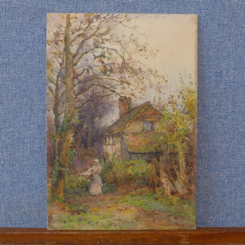 344 - Sidney Grant Rowe (1861-1928), The Old Cottage, Tuesley, Surrey, watercolour, unframed