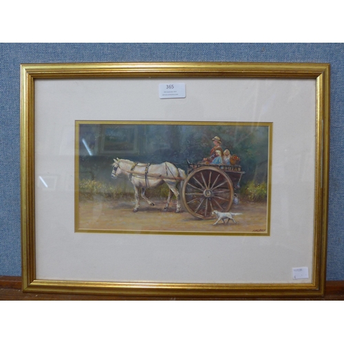 365 - James Allen (Norfolk School), Off to The Worstead Festival, Norfolk, gouache, framed