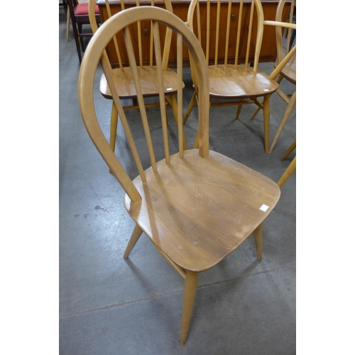 45 - Five Ercol Blonde elm and beech Windsor chairs