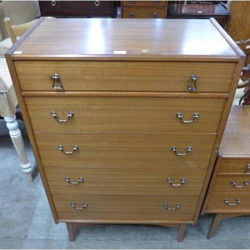 91 - An Alfred Cox teak chest of drawers