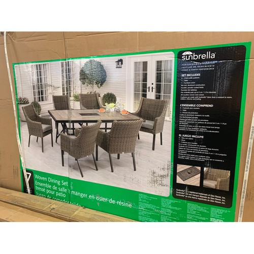 1551 - An Agio Portland 7 piece woven dining set, original RRP £1499.99 + VAT - boxed (4186-1) * This lot i... 