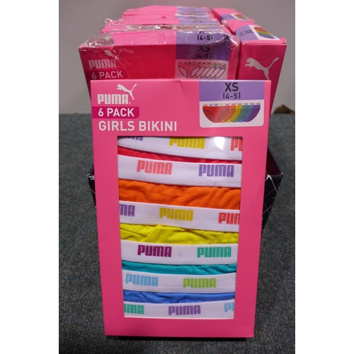 Quantity of girl's Puma bikini briefs - size XS * This lot is subject to VAT