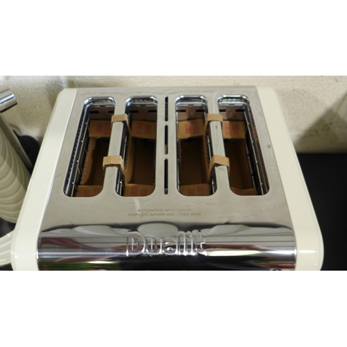 3001 - Dualit Oyster White/ Chrome Kettle & Toaster (model:- 10113), original RRP £114.99 + VAT (304-233) *... 