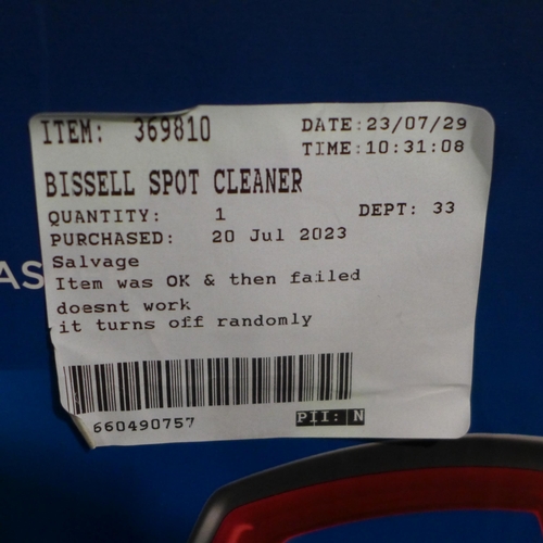 3030 - Bissell Spot Cleaner, original RRP £99.99 + VAT (304-99) * This lot is subject to VAT