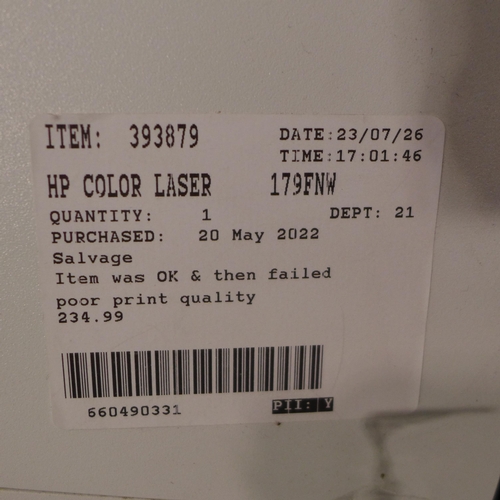 3058 - HP Color Laser MFP Printer, original RRP £234.99 + VAT (304-74) * This lot is subject to VAT