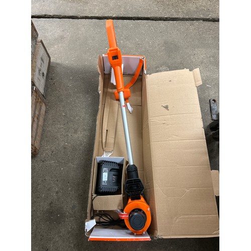 2381 - A cordless strimmer with charger no battery