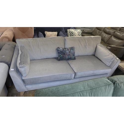 1302 - A Barker and Stonehouse pewter upholstered four seater sofa - RRP £1299